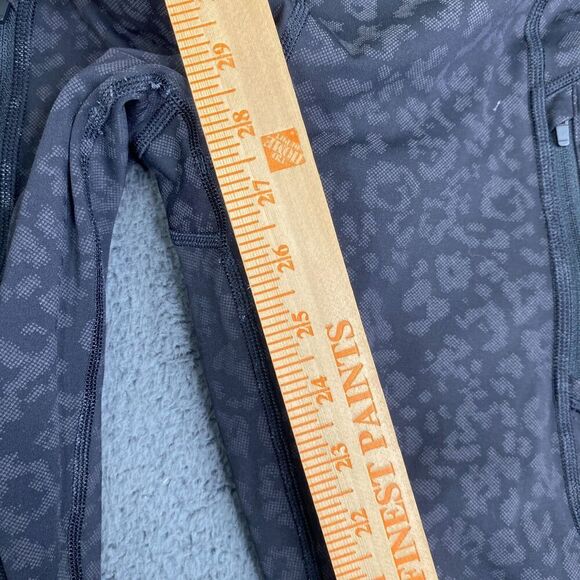 Athleta Rainier Tight Womens Small Reflective Leopard Legging Black Gray Stretch - Picture 6 of 11